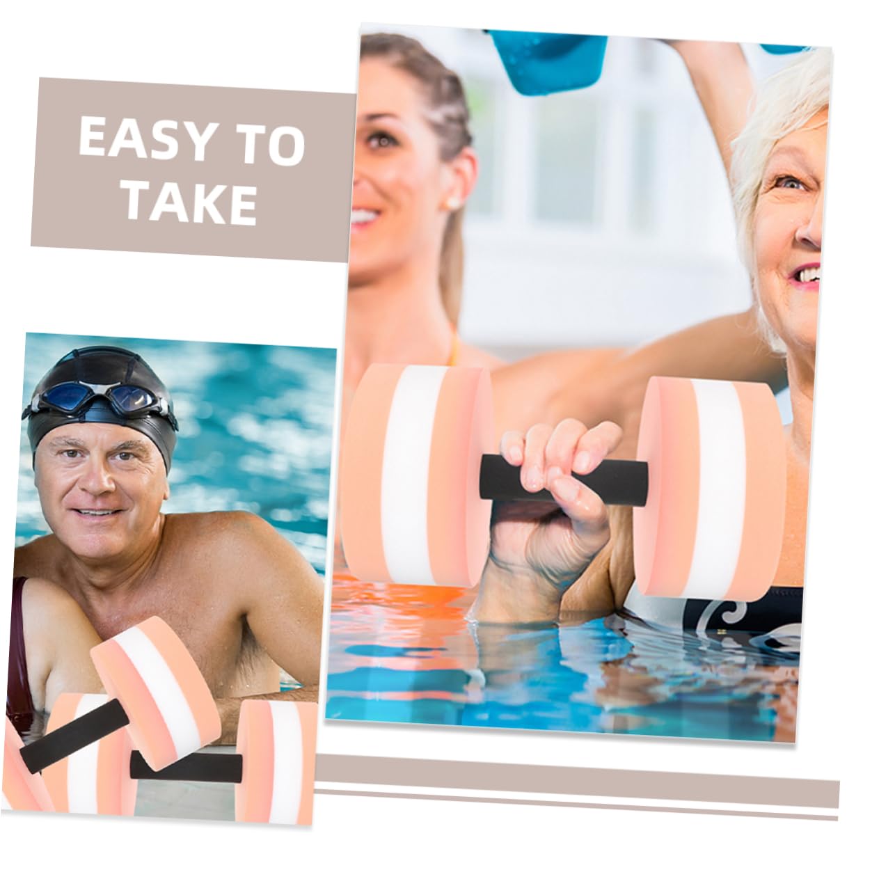BESTonZON 4 Stück Wasserhanteln für Wassergymnastik Schwimmausrüstung für Effektives Training für Erwachsene zur Verbesserung von Flexibilität und Koordination