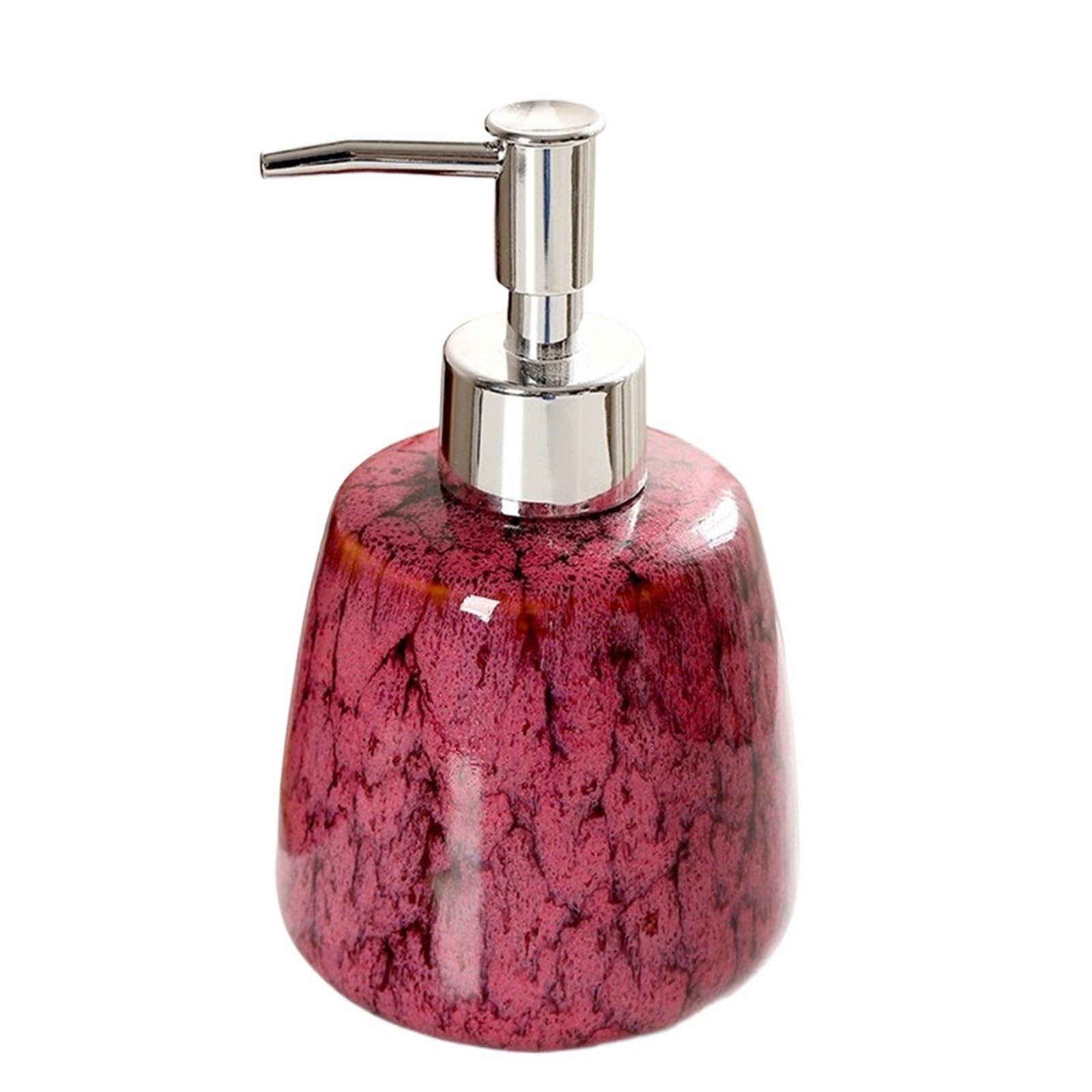 Hand Ceramic Hand Soap Dispenser Liquid Lotion Dish for Bathroom(Red)