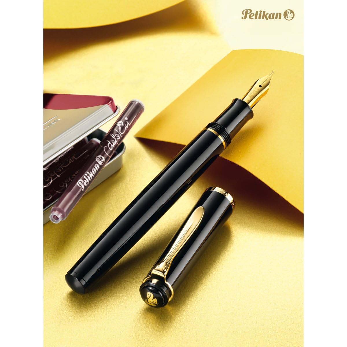 Pelikan Elégance P200 - Penna stilografica EF, colore: Nero