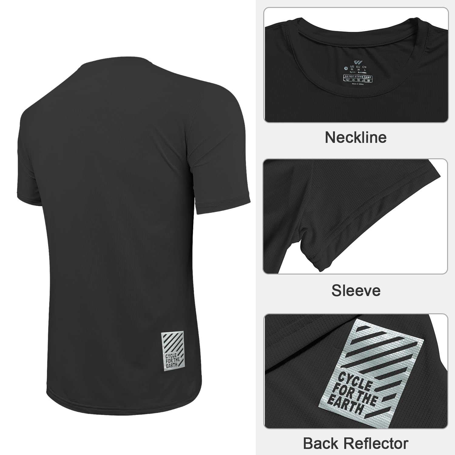 Paquete de 3-5 camisetas de entrenamiento para hombre, de secado rápido, camiseta de manga corta, cuello redondo, camiseta atlética que absorbe la humedad, camiseta de gimnasio UPF 50+