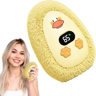 Calentador de manos portátil, calentador de manos recargable | Calentador de manos inteligente con felpa, calentador de manos eléctrico ligero con pantalla digital, calentador de manos de peluche para