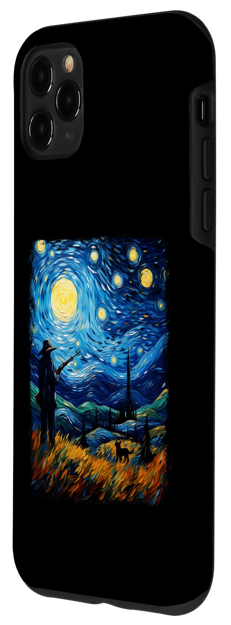 iPhone 11 Pro Max Coyote Hunting Coyote Hunter Starry Night Painting Case - Image 2
