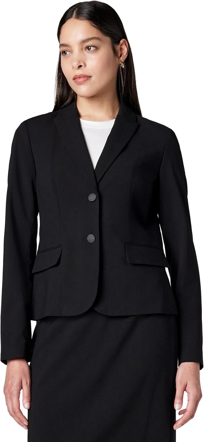 Calvin Klein Women's Two Button Lux Blazer (Petite, Standard, & Plus)
