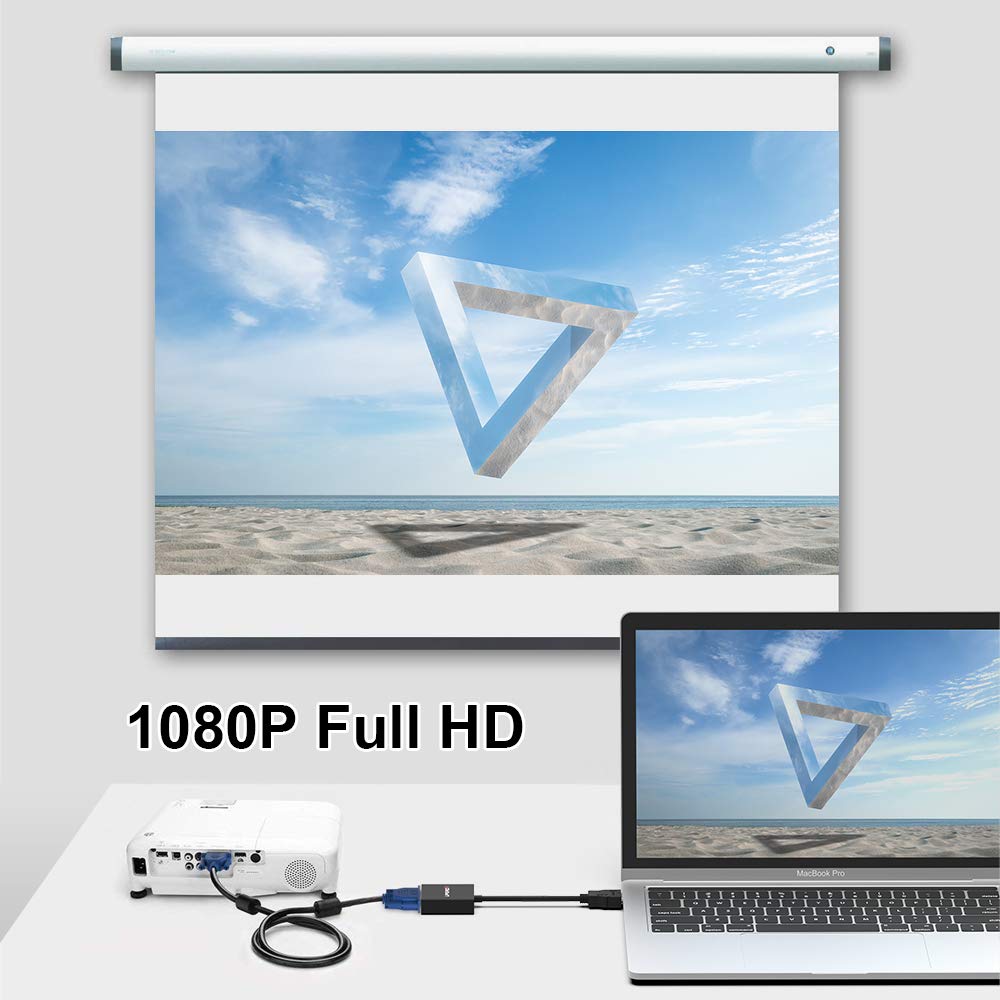 UPGROW Adapter HDMI na VGA - Konwerter HDMI Męski na VGA Żeński do Monitora, Projektora, Telewizora HD, Laptopa, Komputera Stacjonarnego, Xbox i Więcej