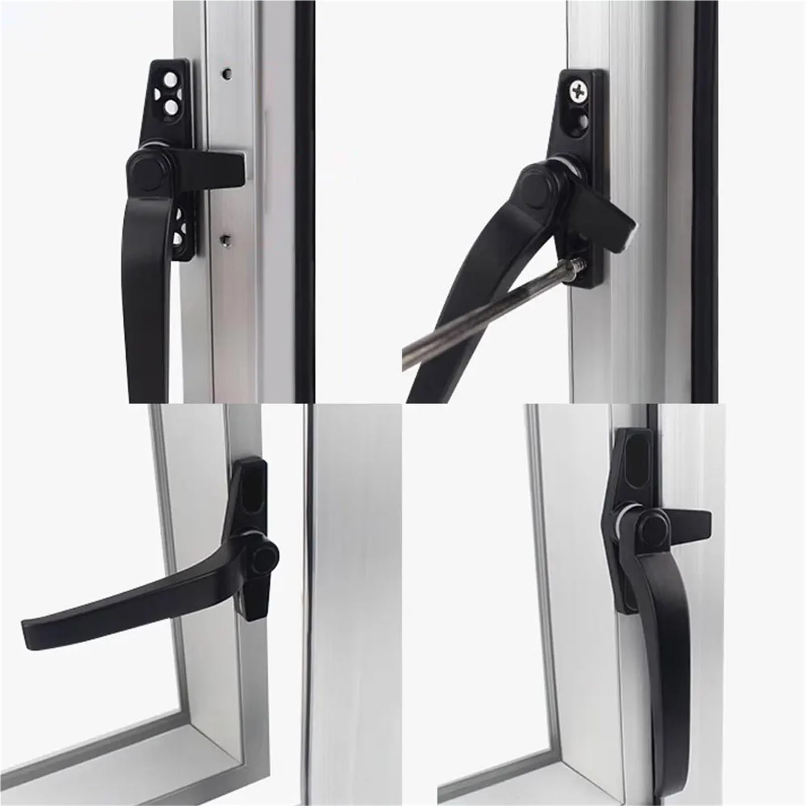 Maniglie per finestre a Battente con Serratura a Chiave, 2 Pezzi, ferramenta per la casa, Leva, Facile Installazione, Cappuccio Decorativo, Accessori per la casa