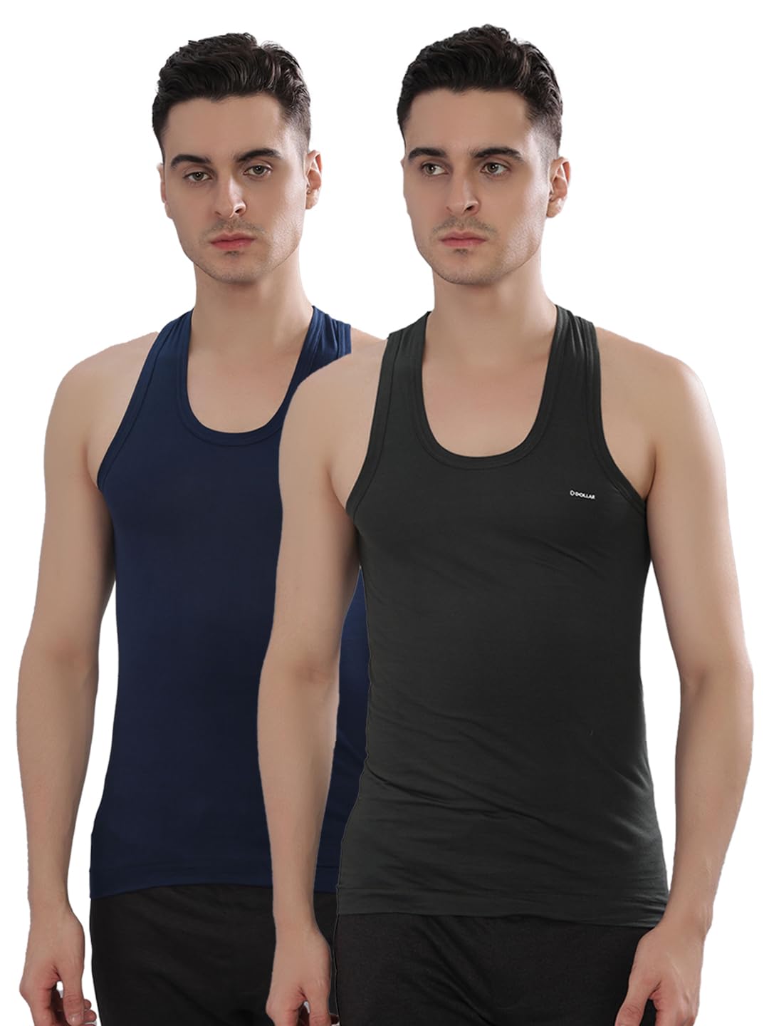 dollar bigboss Men's Solid Cotton Regular Vest (Colour May Vary)-picture-20