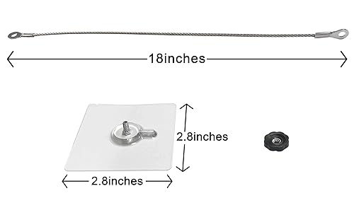 Miniatura 10 de Correas de acero inoxidable de 14 pulgadas para muebles a prueba de bebés, anclajes de muebles sin taladro, correas de seguridad para TV para evitar