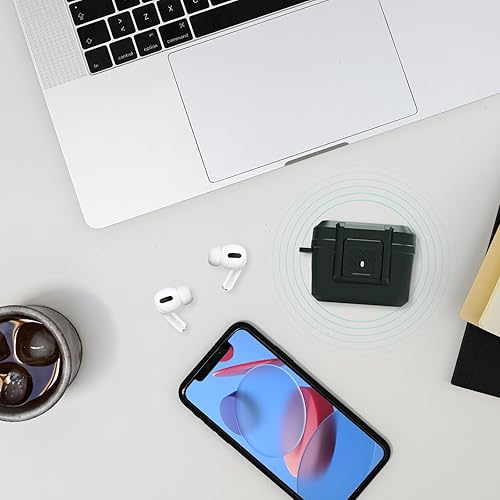 Miniatura 7 de Funda para Airpod Pro con cerradura, compatible con Airpods Pro de 2 generación1 generación, funda protectora rígida de cuerpo completo (verde)