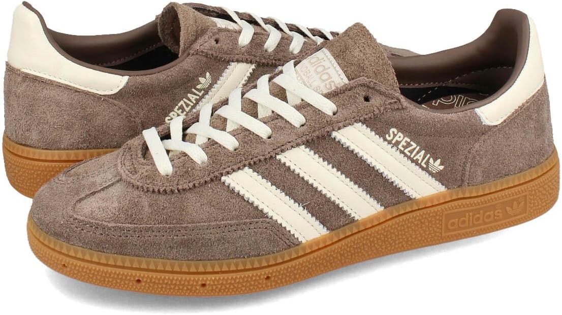 Женские кроссовки Adidas Handball Spezial с низким вырезом EARTH STRATA/ТЕМНО-БЕЛЫЕ/коричневые с резинкой, 24,0 см, фото 2