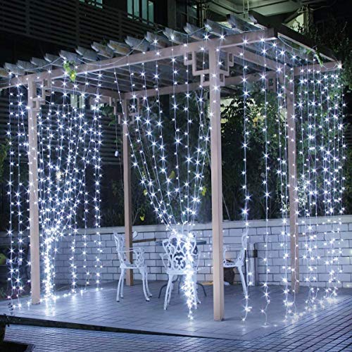 300 Led Curtain Lights - Indoor/ Outdoor Wall Decorations, Wedding, Garden& More #TOP1