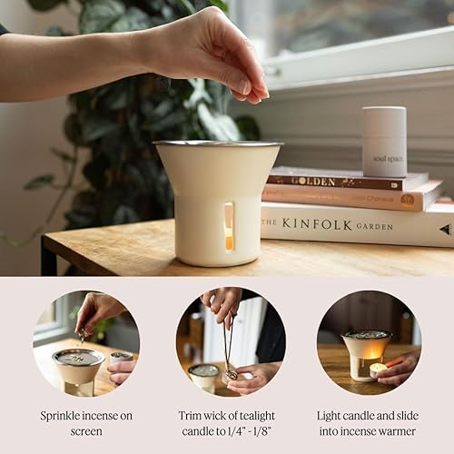 Vista 13 de SOUL SPACE Non-Toxic Incense Scent: Bliss Natural Alternative to Incense Sticks Vanilla, Opopanax, Cinnamon & Vetiver 100% All-Natural