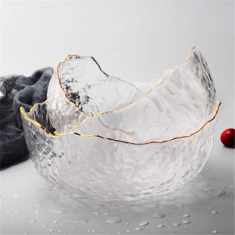 Salatschüssel, Abendessenschüsseln, Ramenschüsseln, Glas-Rührschüssel-Set, 3 Stück Allzweck-Salat-Servierschalen, für Suppe, Popcorn, Snack, Obst, Nudeln, Haferflocken, Frühstück