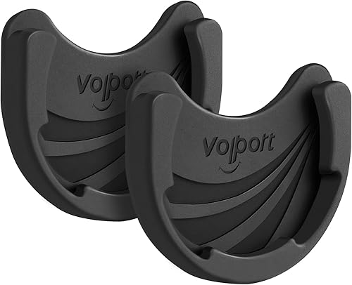 volport - Soporte de automóvil para Pops plegable, paquete de 2 soportes de silicona negra para teléfono celular para enchufe intercambiablesoporte