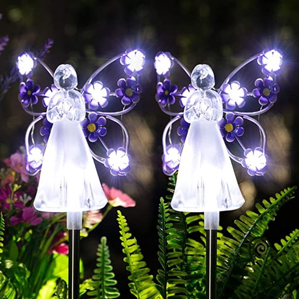 Lampes Solaires Sur Piquet De Jardin Angel, Paquet De 4