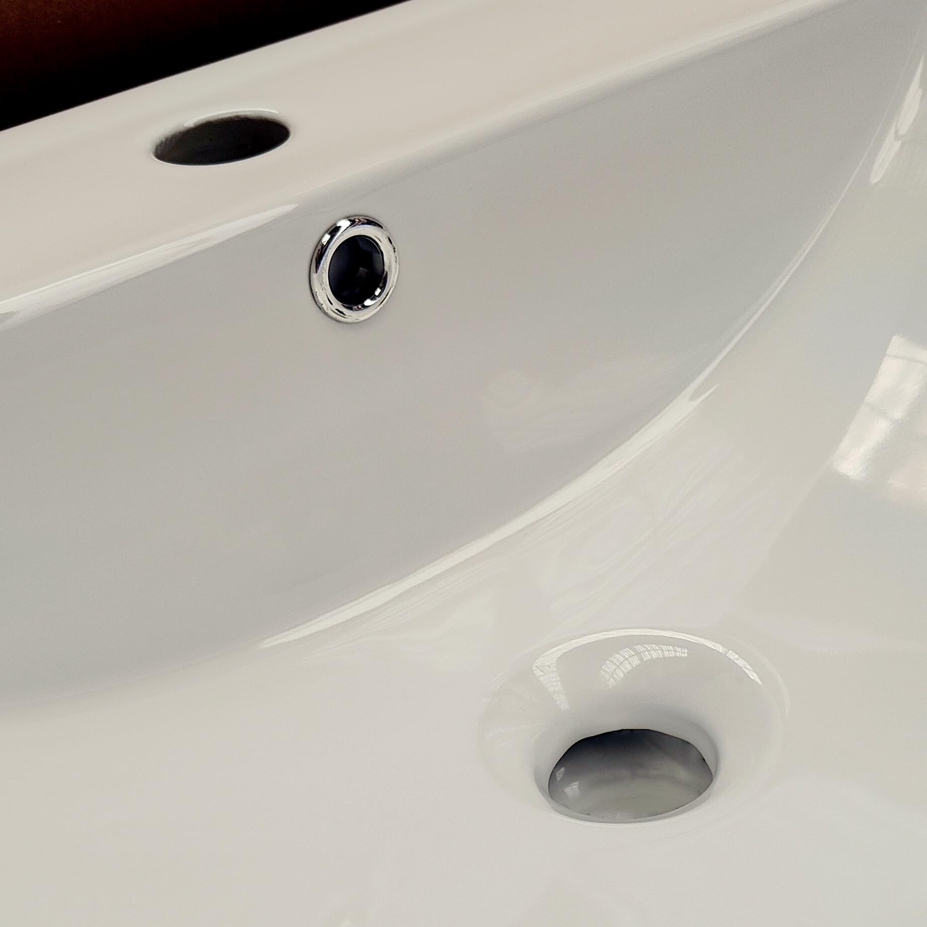 Lavabo encastrado 80, Cerámica blanca, 16,5x81x46 cm