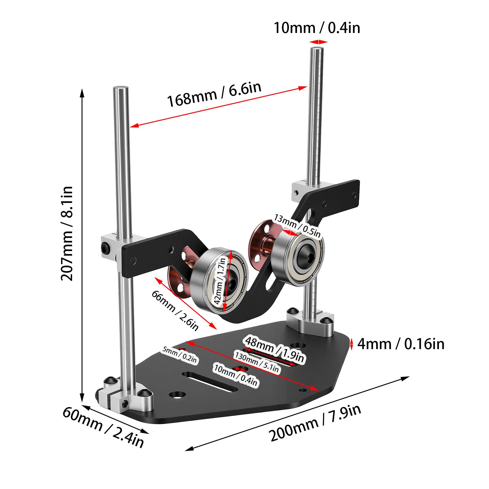 V-Shaped Pipe Support Stand z Regulowanym Odstępem i nośnością