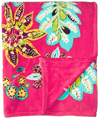 Vera Bradley Fleece Plush Throw Blanket, Rumba, 80 x 50