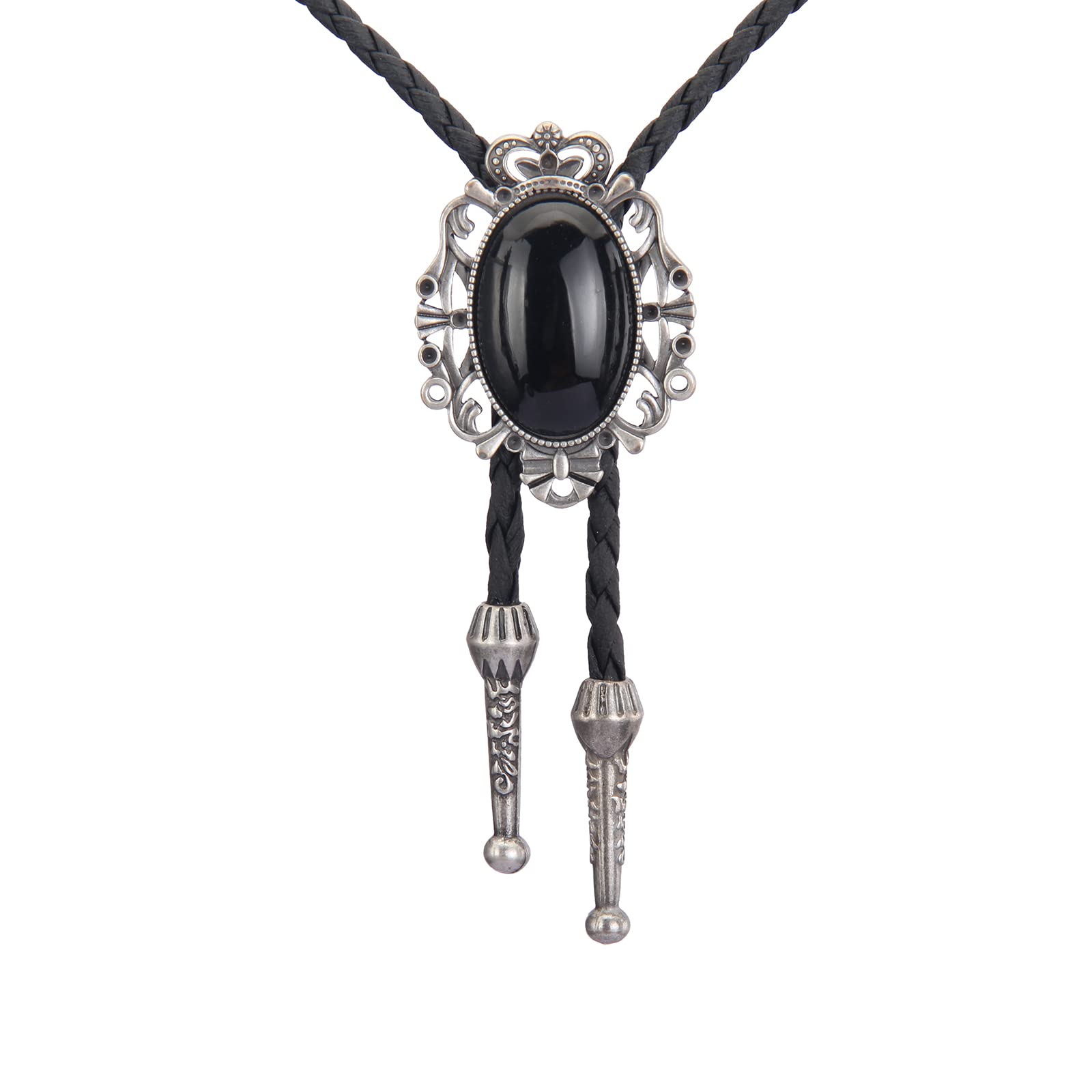 GelConnie Bolo Tie for Men Women Western Cowboy Turquoise Leather Necktie