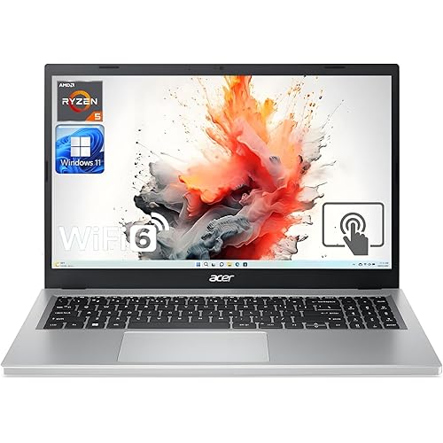 acer Aspire A315 15.6" Full HD IPS Display Touch Business Laptop AMD Ryzen 5 (Up to 4.3 GHz), 16GB RAM, 1TB SSD, WiFi, HDMI, Bluetooth, USB-C, Windows 11 Home (Renewed)
