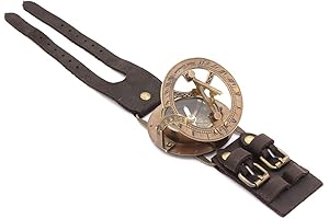RII Pocket Steampunk Wrist Watch with Sundial and Compass
