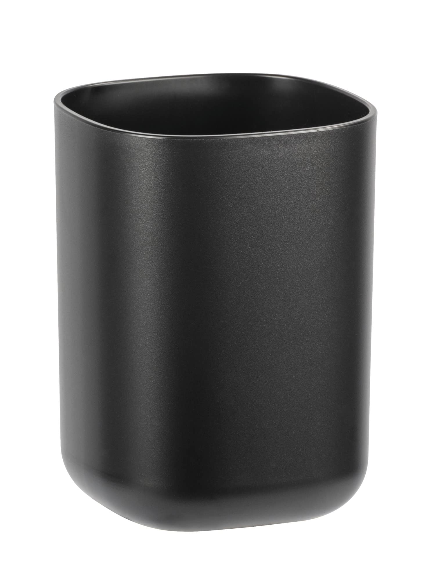 Wenko Vaso de dientes Davos, negro mate, Ø 7,7 x 10,5 cm