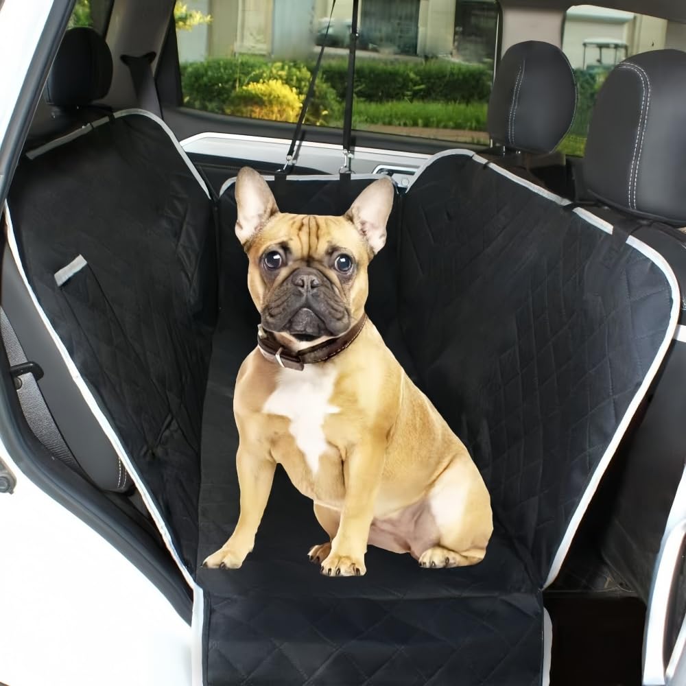 Funda Coche Perro para Skoda Fabia Hatchback Fabia Combi, Funda Coche Perro Protector Asiento Protector Coche Perros Asiento Trasero Funda Coche Perro Impermeable,A