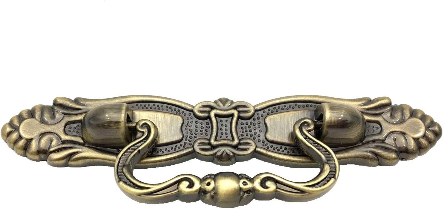 2 1/2" CC Vintage Style Antique Bronze Bail Drawer Pull Back Plate