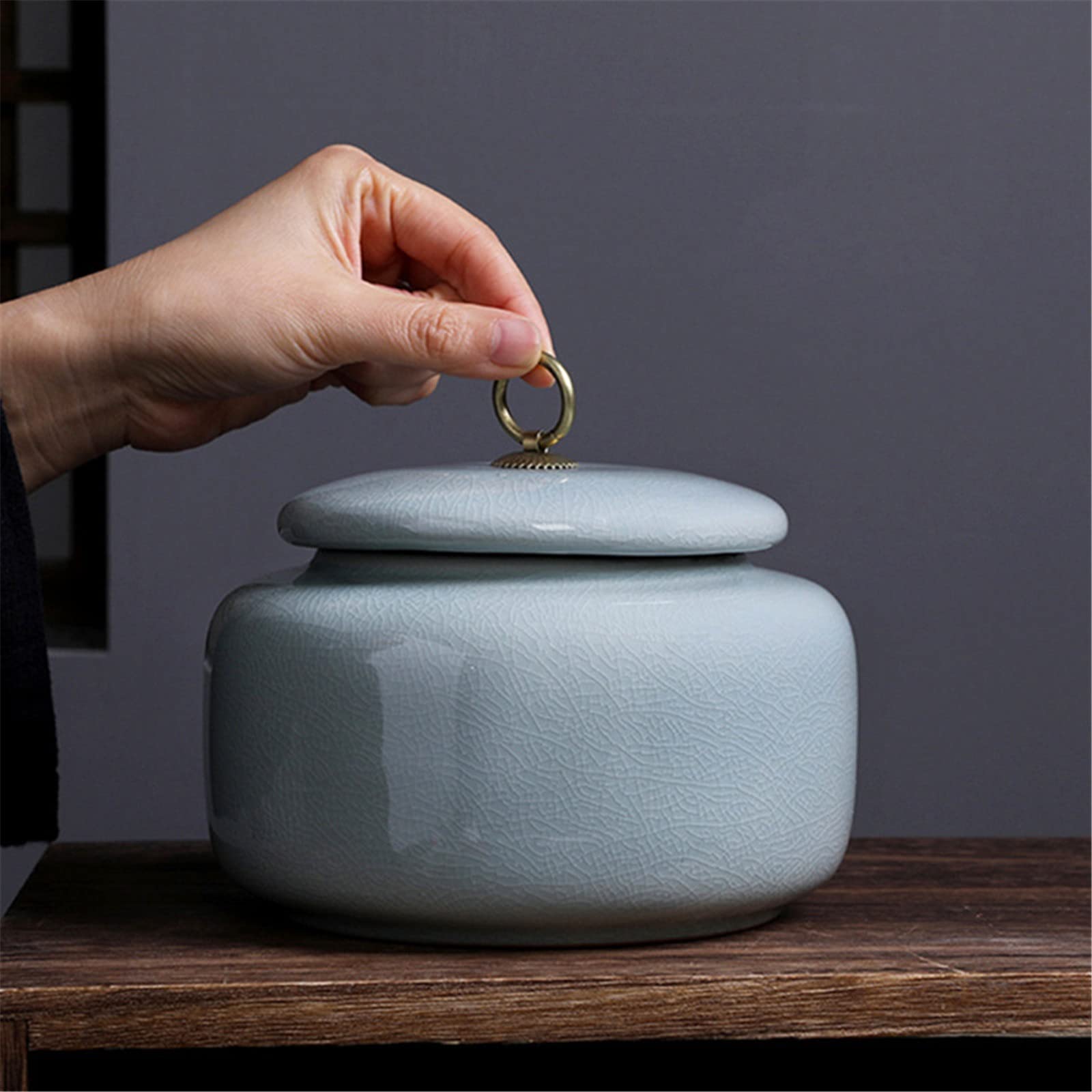 Puszka na herbatę Duży ceramiczny szczelnie zamknięty słoik do przechowywania herbaty Pu-erh Zielona herbata Czarna herbata Domowa herbata Caddy Tea