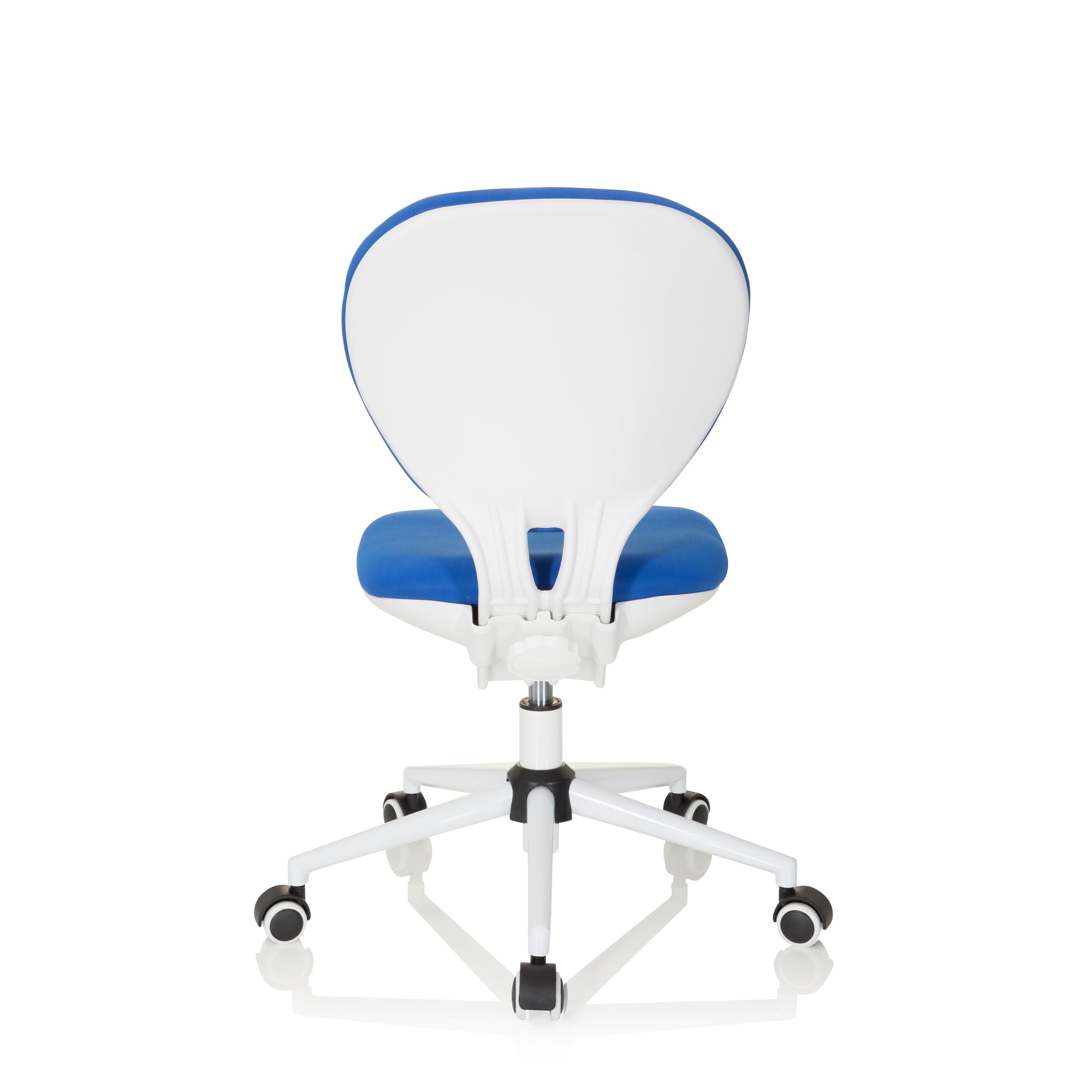 hjh OFFICE 670970 Kinder- und Jungenddrehstuhl Kid VIVO Stoff Blau/Weiß Kinderbürostuhl mit höhenverstellbarer Rückenlehne