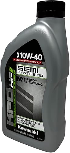 Miniatura 7 de Paquete de dos para Kawasaki KPO Semisintético 10W-40 Aceite de motocicleta de 4 tiempos K61021-300-01Q contiene dos cuartos y un embudo