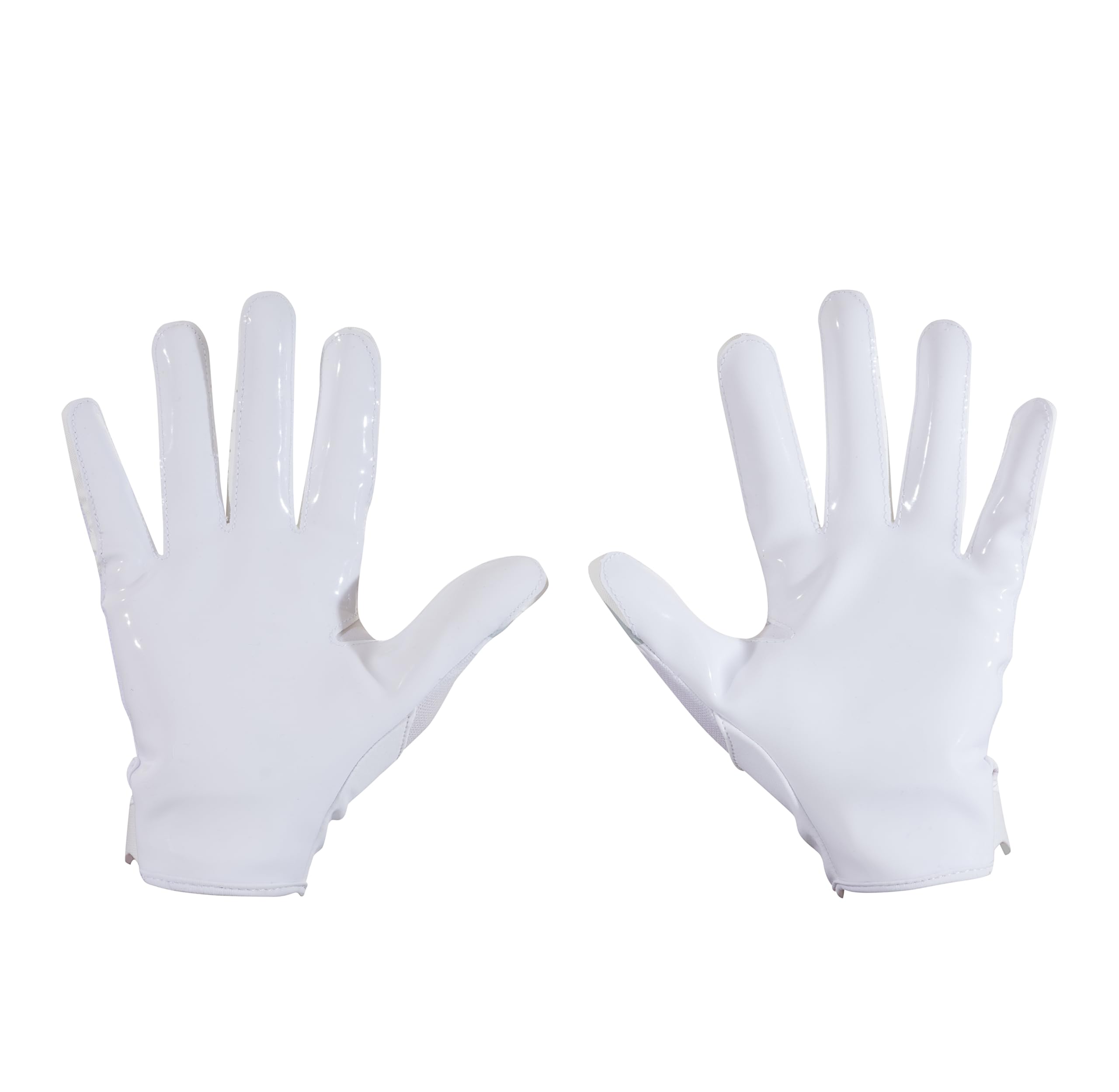 MASSOV EVO2 Youth Football Gloves – Sticky Grip ProTac Palms, Breathable Mesh Fit, SFIA – Kids Football Gloves - Youth, X-Small, Polar White Color