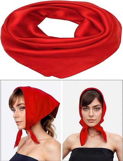 Foulard Carré Femmes Square, Hijab Foulard à Enfiler, Carré De Soie 70x70cm, Pour Homme Et Femme, Accessoire De Cheveux En Satin Élégant
