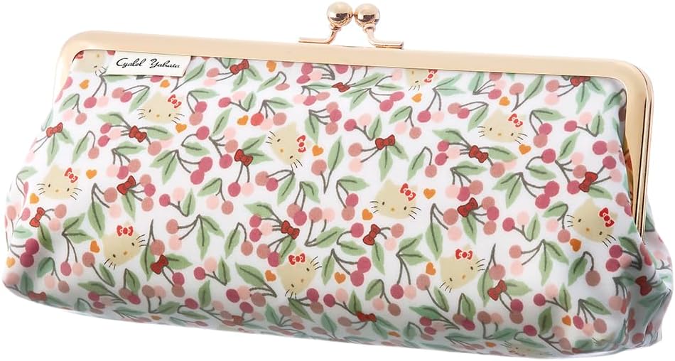 Clasp-mouth pencil case, Sanrio Characters, Liberty Print, large capacity, pencil case, cosmetic pouch, floral print, stationery, womens, cute, stylish, freestanding, made in Japan
