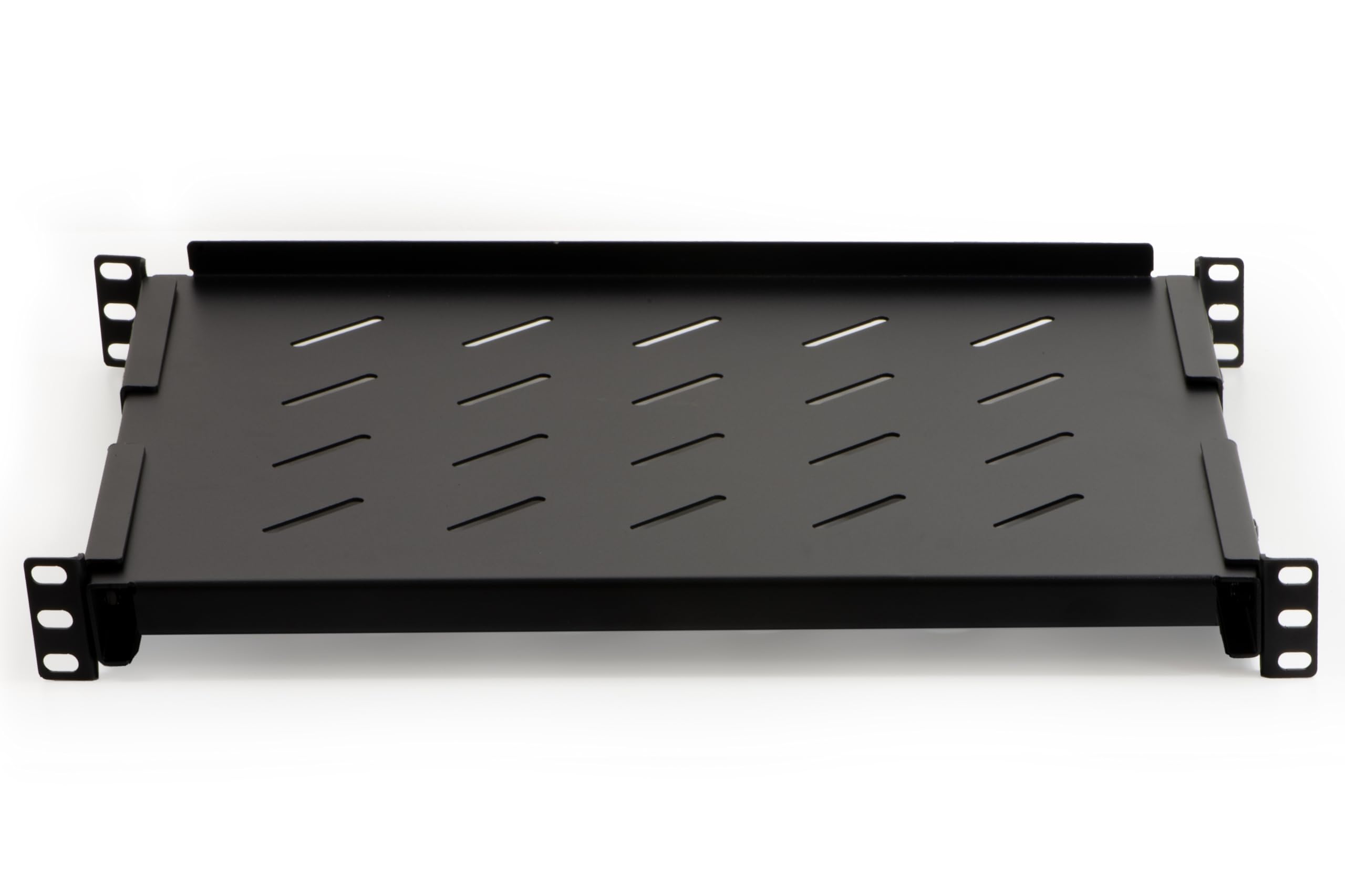 Mensola in acciaio per armadio rack 19" LKRIP350AN 350 mm nero RAL9005 portata 120 kg