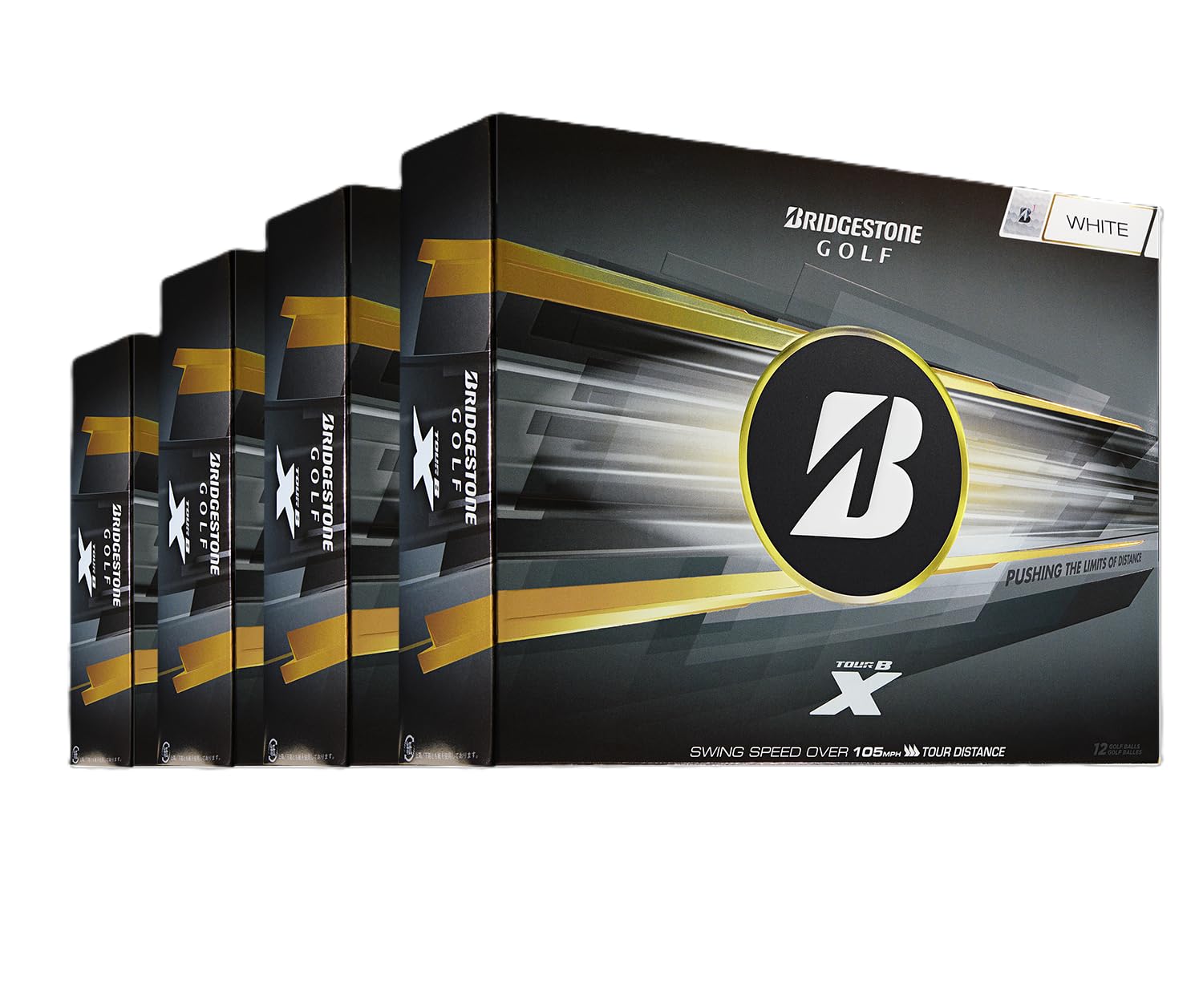 Bridgestone Golf Tour B X White 3 and 1 Pack