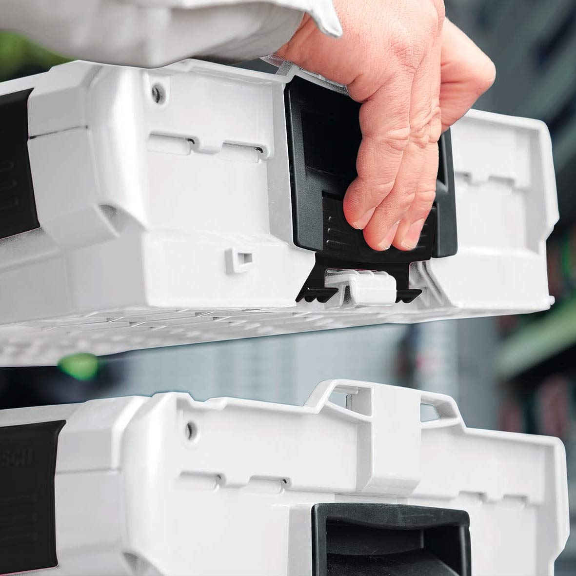 Bosch Sortimo L-BOXX 136 6000003650 - Caja de herramientas profesional vacía (tamaño 2), color gris claro y negro