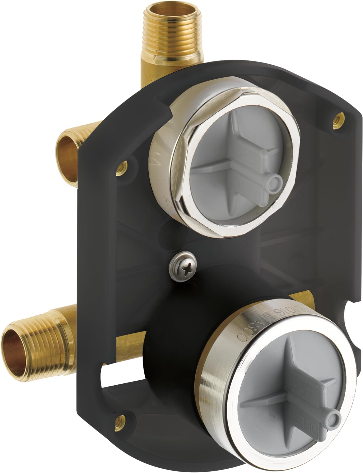 Faucet R22000 MultiChoice Universal Valve 3-Setting 6-Setting Custom Shower Integrated Diverter Rough, Shower Valve Kit/Trim Kit, Brass Construction, Champagne Bronze
