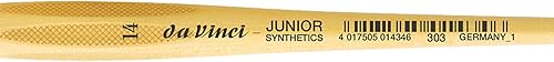 Miniatura 4 de da Vinci Student Series 303 Junior - Brocha redonda elástica sintética con mango lacado que no se enrolla, tamaño 14