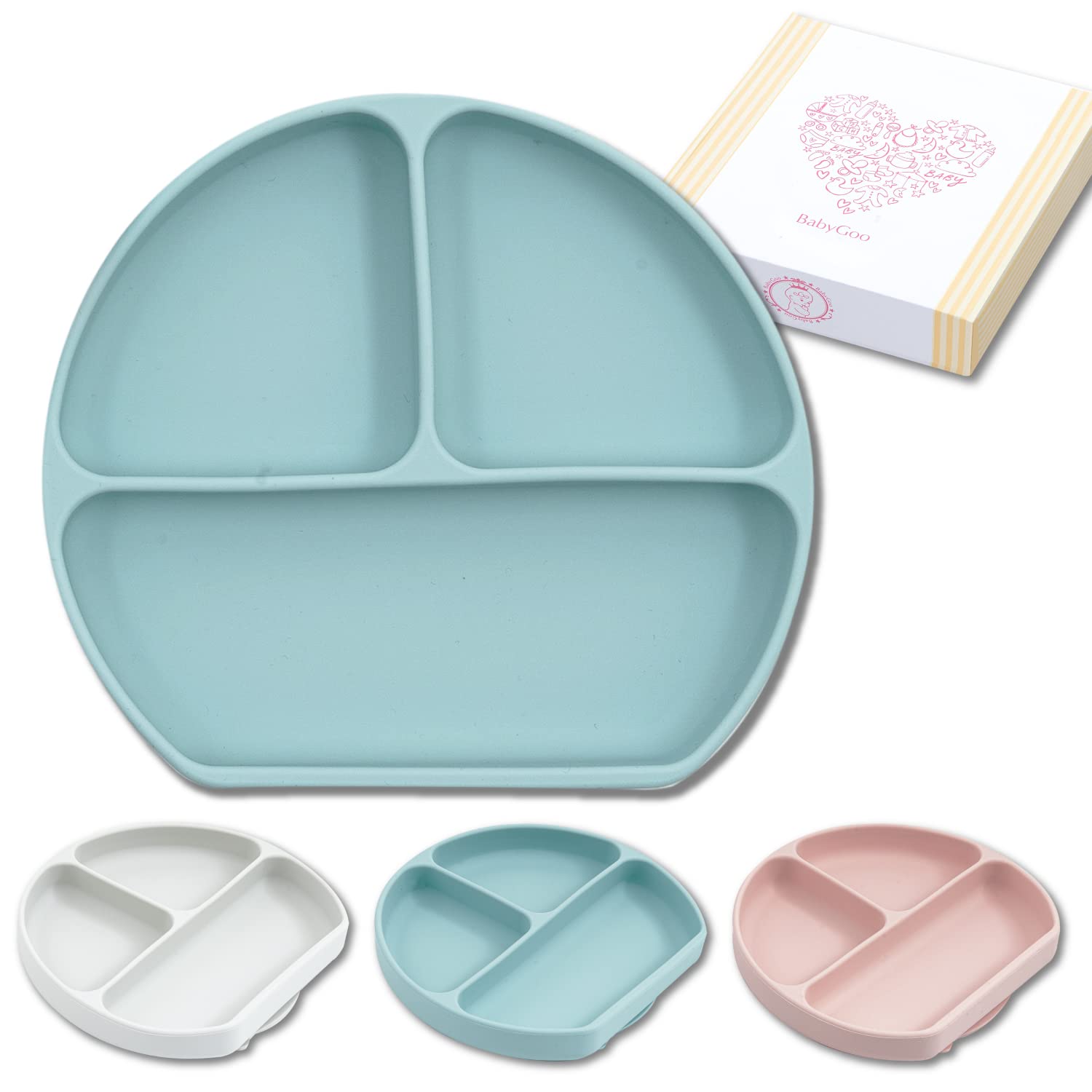Amazon.co.jp: BabyGooⓇ ベビー食器 ひっくり返らない 赤ちゃん 