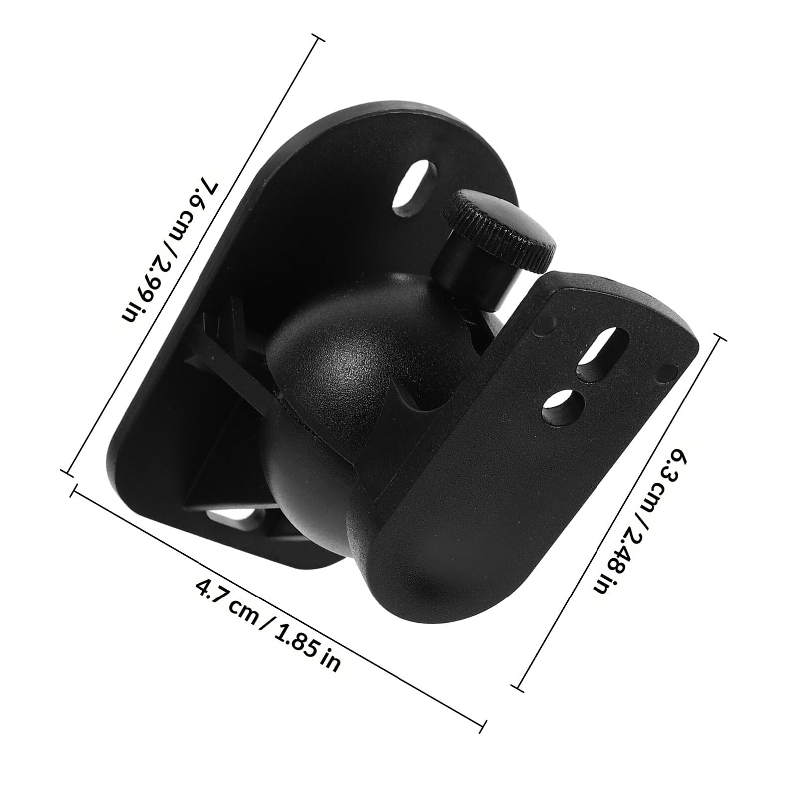 Supports Muraux pour Haut-Parleurs de Montage, Support pour Son Surround, Rotation et Inclinaison Réglables 20°, Lot de 6 Sets de Sets de Ensembles en ABS