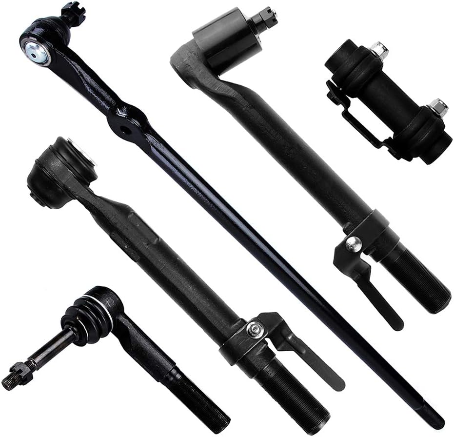SCITOO 5-PC SET Suspension Kit For Ford for F-250 Super Duty for F-350 Super Duty Outer Tie Rod End,Tie Rod Adjusting Sleeve,Tie Rod End At Pitman Arm