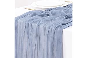 Socomi Blue Cheesecloth Table Runner: Boho Charm for Weddings and Events