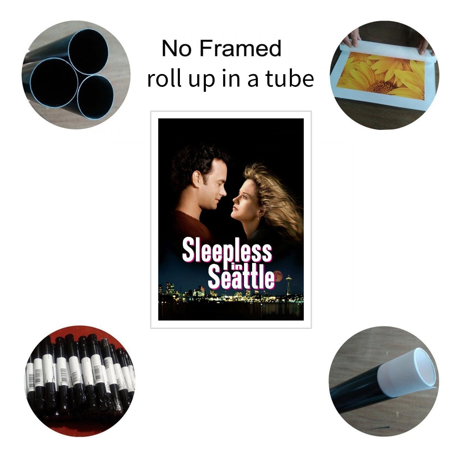 Amazon.com: Sleepless In Seattle (1993) Movie Poster Wall Art