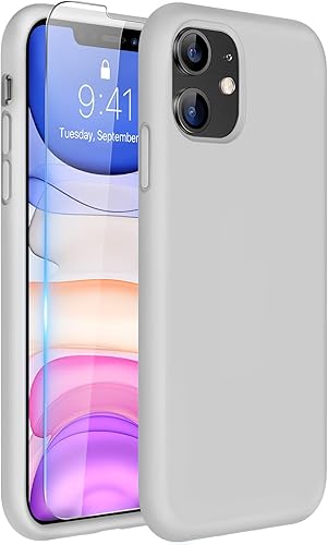 Miniatura 68 de Miracase - Funda diseñada para iPhone 11 con protector de pantalla, funda de goma de silicona líquida, protección total contra caídas y a prueba
