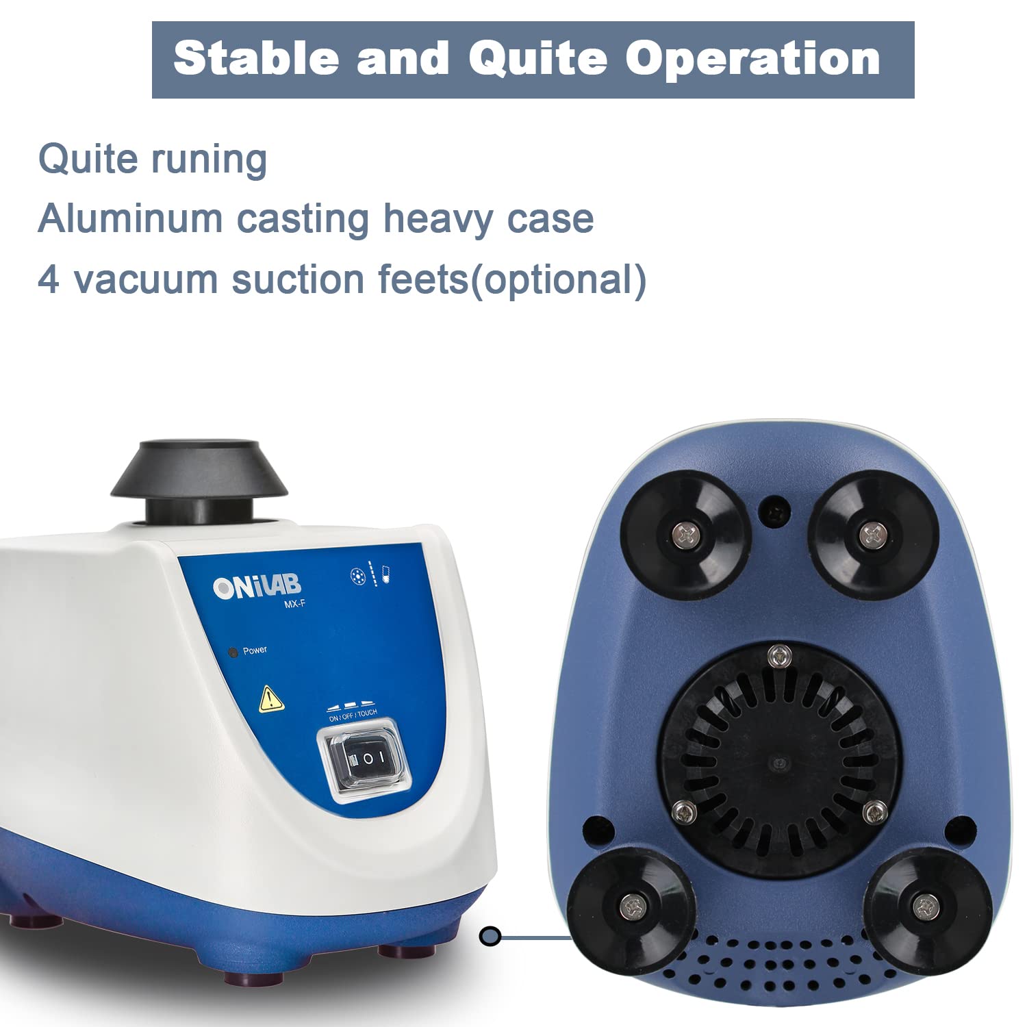 ONiLAB Mezclador Vortex de Laboratorio con Inicio Táctil y Modos Continuos, Mezclador Vortex de Laboratorio para Tubos,Esmalte de Uñas,Adhesivos para Pestañas y Pinturas de Hobby,3000 RPM