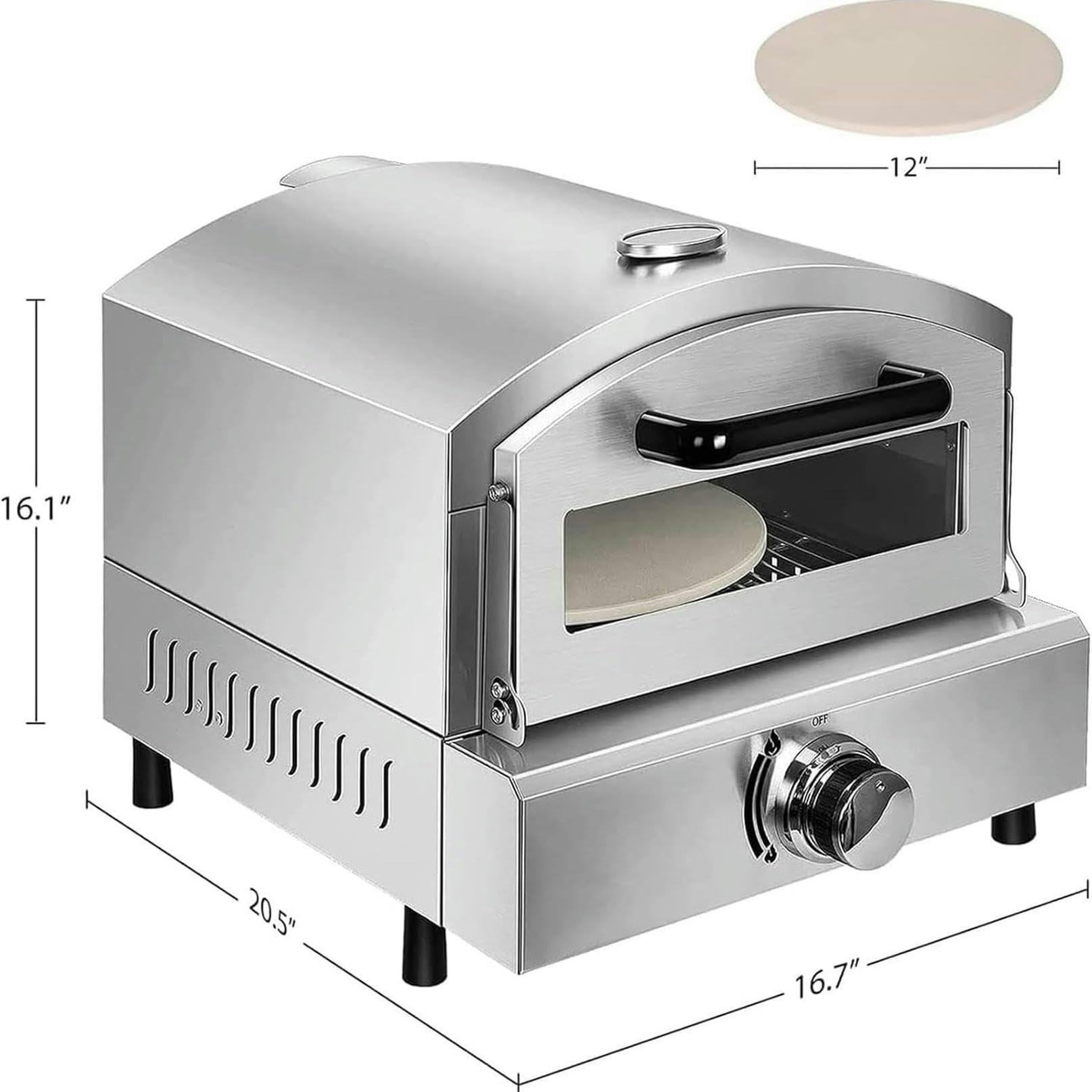 Komercyjny piec do pizzy na blat, elektryczny piec do pizzy ze stali nierdzewnej z półką, wielofunkcyjny piec pizzy do restauracji, precle pieczone w domu