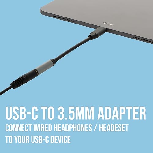 Miniatura 4 de VisionTek Adaptador de audio auxiliar USB-C a 0.138 in (M/F)