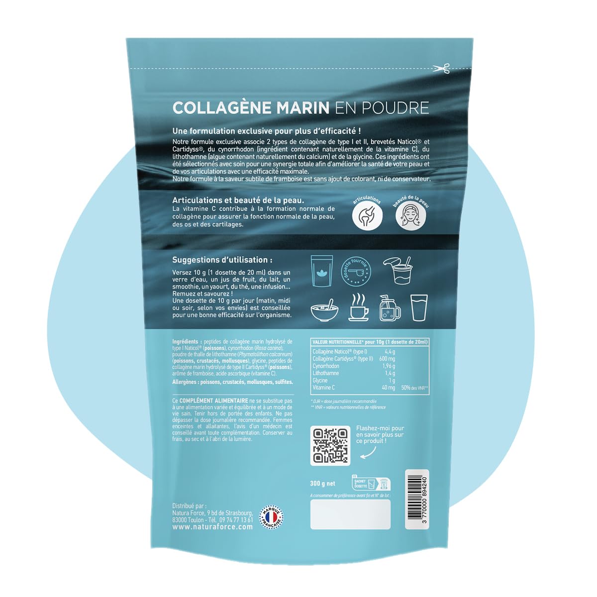 Collagène marin en poudre à l'unité