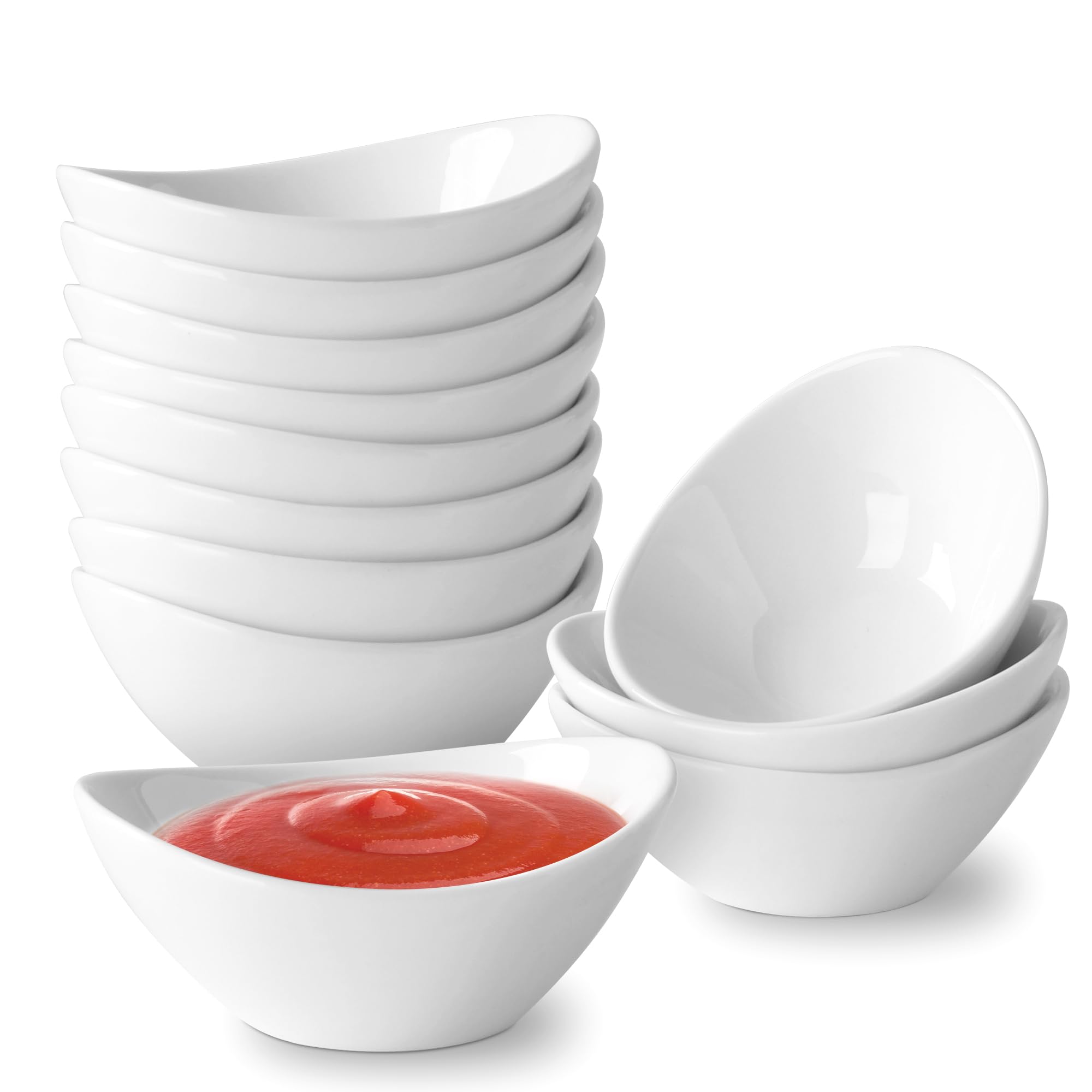 UIBFCWN Dipping Sauce Bowls Ceramic, 1.7 Oz Ceramic Dipping Bowls, Small Soy Sauce Dishes, Mini Serving Bowl for Side Dishes Sushi ketchup Charcuterie, 12 Pack