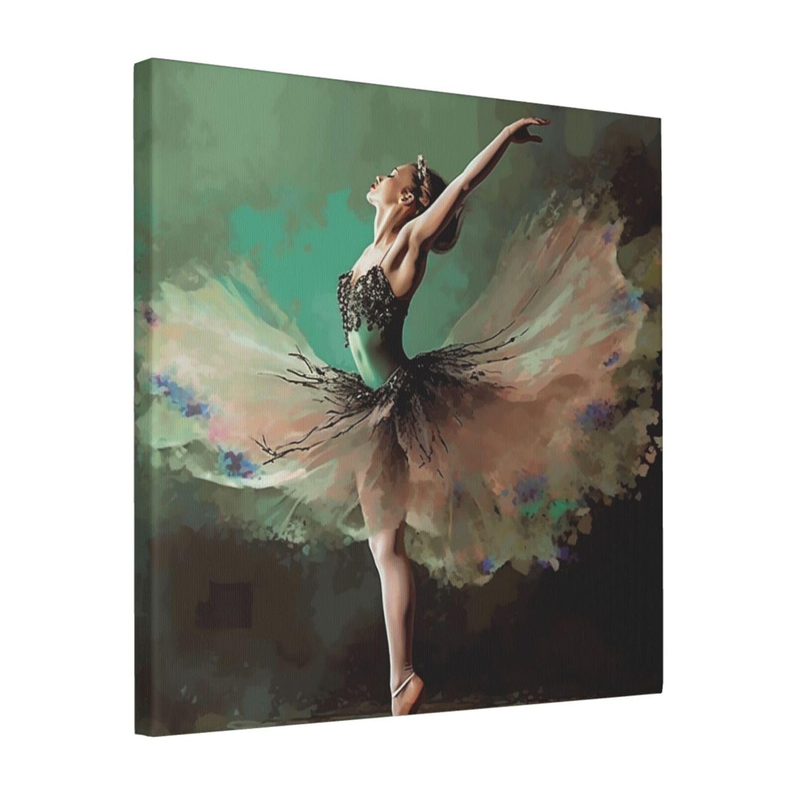 FodPand Ballerina Like Butterfly Canvas Wall Art for Living Room Wall Decor 16"x16" Modern Artwork Painting Pictures Hanging Canvas Prints Aesthetic Wall Art for Bedroom Bathroom Office Wallart Decor